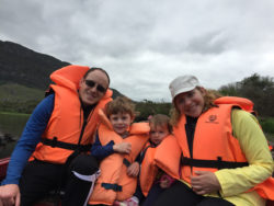 Family in life vests in Killarney National Park