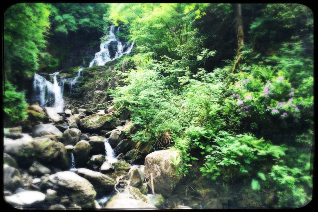 Torc Falls with kids