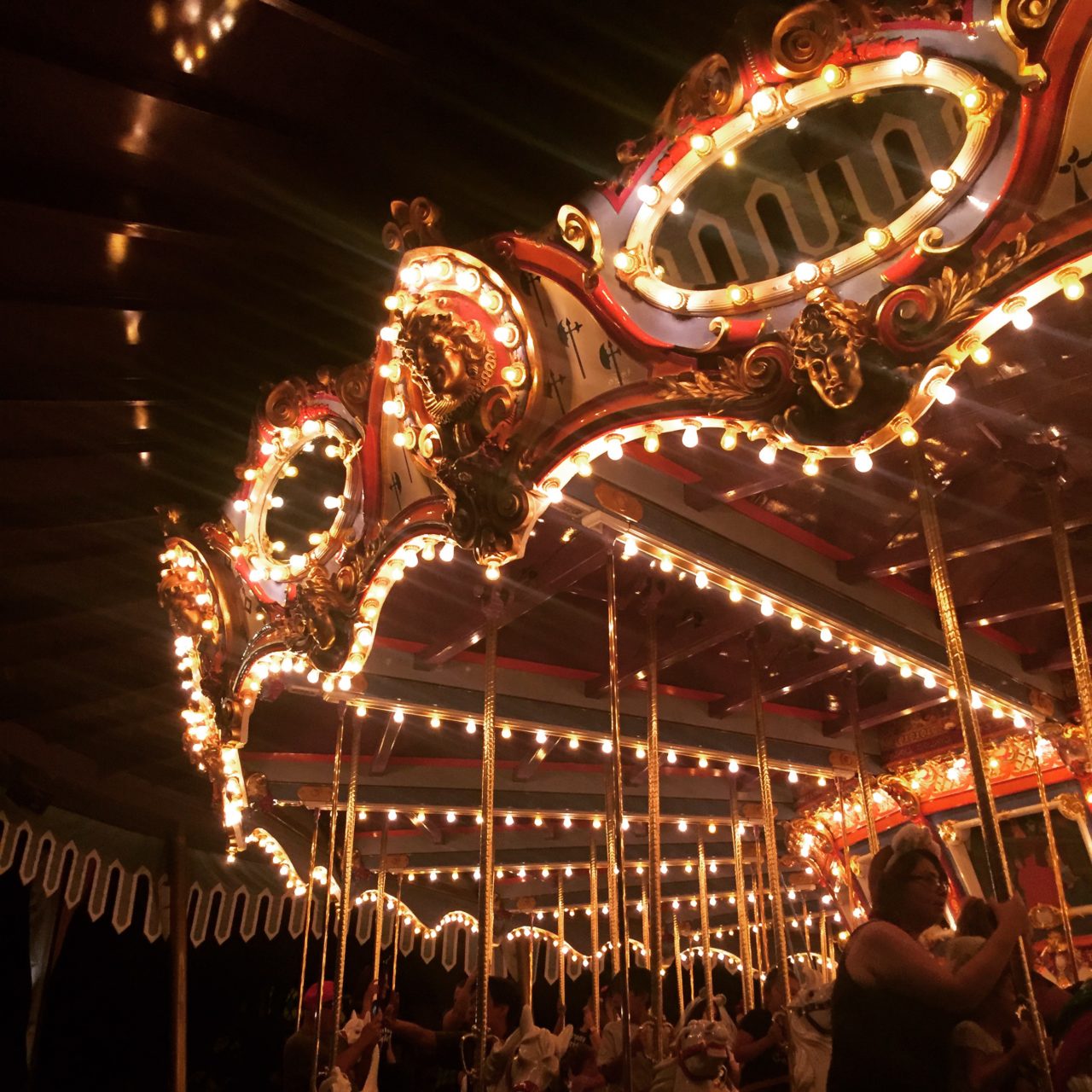 King Arthur's Carousel at night