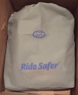 The Ride Safer Delight travel vest comes packaged in a carry bag with all of the extra parts.