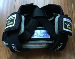 The Ridesafer vest comes folded down to a very compact size. Instructions are printed right on the vest.