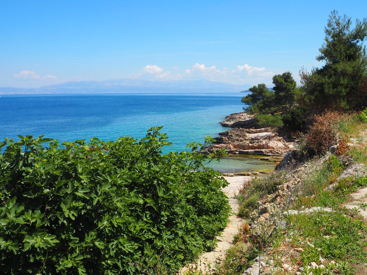 Just a secluded cove on Solta, Croatia surrounded by amazing blue water