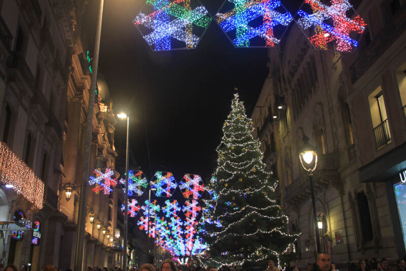 Christmas lights in Spain