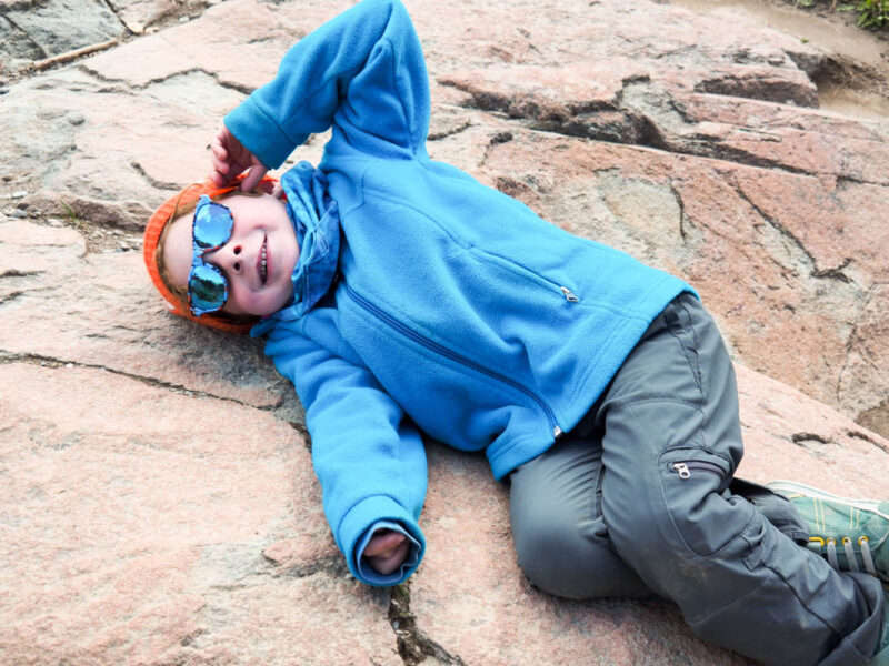 taking a break on the Laguna Torre El Chalten trail