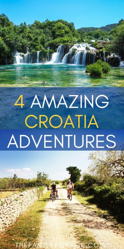 Did you know that there are so many ways to explore Croatia outdoors? Read on to find out about hiking in Croatia, biking in Croatia and more. You'll visit waterfalls at Krka National Park and Plitvice Lakes National Parks. Croatia adventure holidays are some of the top things to do in Croatia! #Croatia #Dubrovnik #Split #Plitvice #travel #outdoors #familytravel