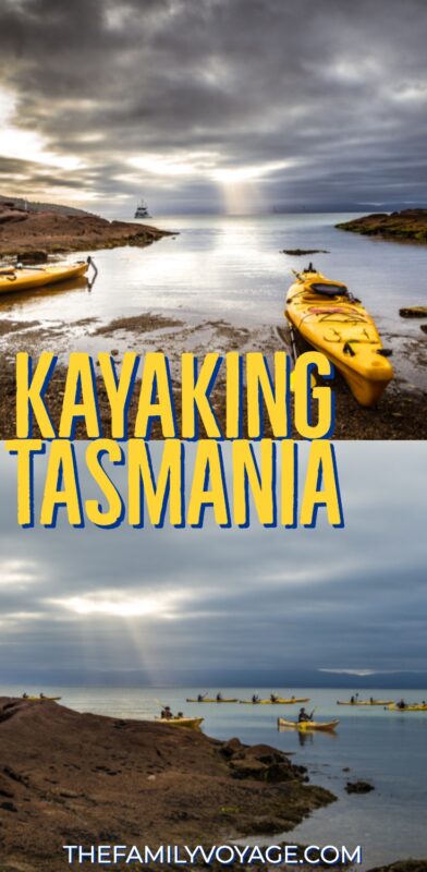 Are you looking for things to do in Tasmania? If you're visiting the east coast of this spectacular Australia island, don't miss stunning Coles Bay - and why not see it by kayak! #Tasmania #Australia #travel #family #kayak