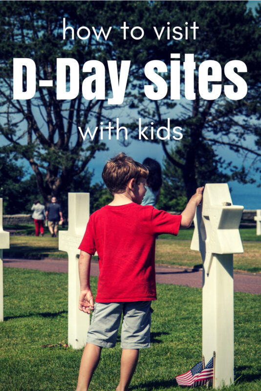 Talking to kids about the horrors of war isn't easy. But what if you plan to visit D-Day sites on your trip to Normandy with kids? Paying homage to the fallen soldiers of World War II is one of the best things to do in Normandy, and you CAN do it in a way that's meaningful for kids. CLICK to find out where to go and what to discuss when you visit D-Day sites with kids. #France #Normandy #DDay #OmahaBeach #JuneBeach #SwordBeach #GoldBeach #PointeDuHoc #travel #familytravel #EuropeWithKids