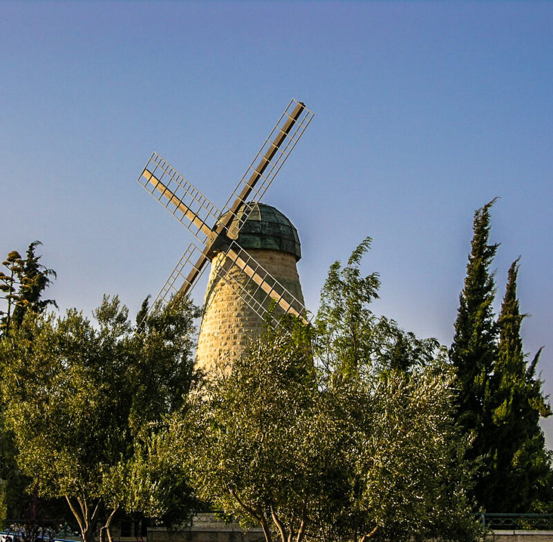 Montefiore windmill in Jerusalem, Israel