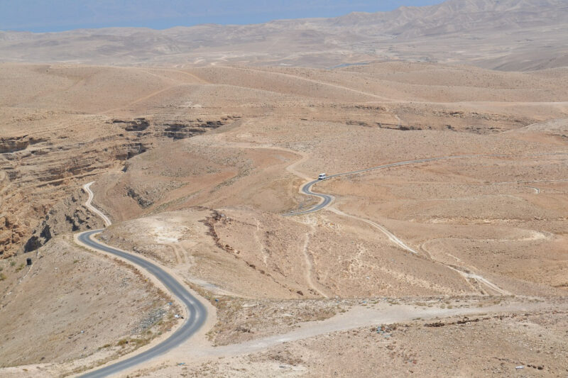 Highway through the Negev Desert in Israel. #Israel #Negev #SouthernIsrael #Desert