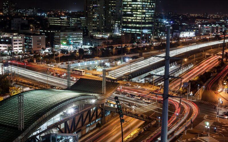 Traffic in Tel Aviv at night. #TelAviv #Israel #traffic #cityscape #highway