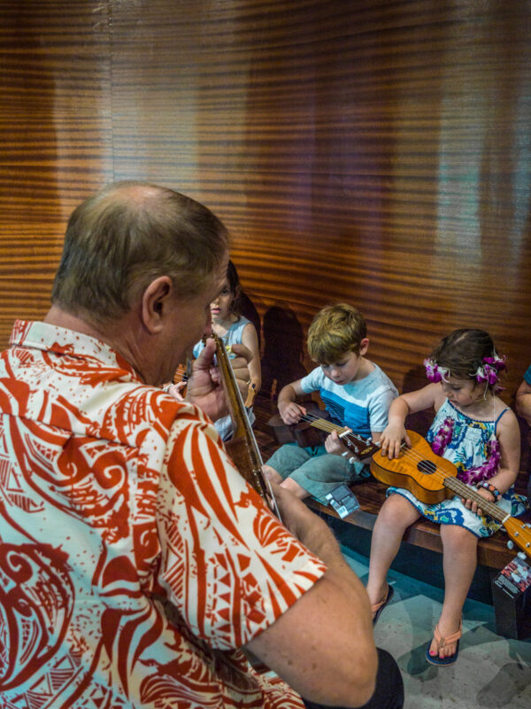 ukelele lesson in Hawaii