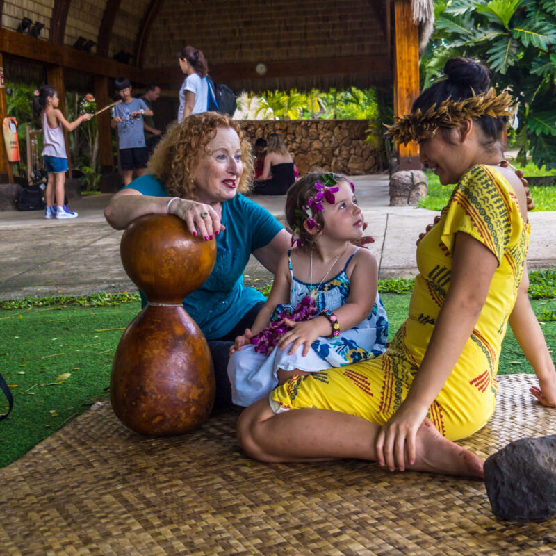 Sharing the aloha spirit at Polynesian Cultural Center on Oahu