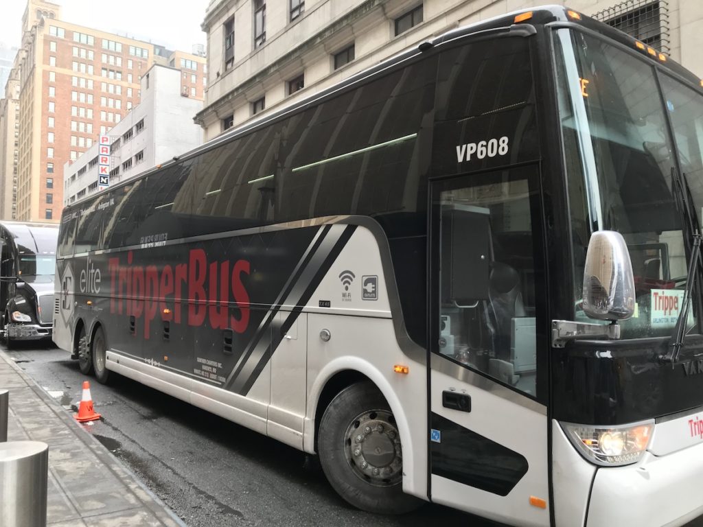 TripperBus luxury bus from DC to NYC