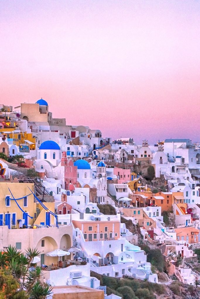 sunset on Santorini