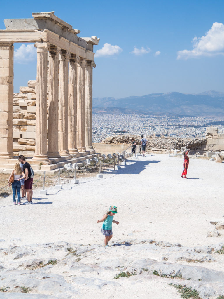 At the Acropolis - top things to do in Athens with kids