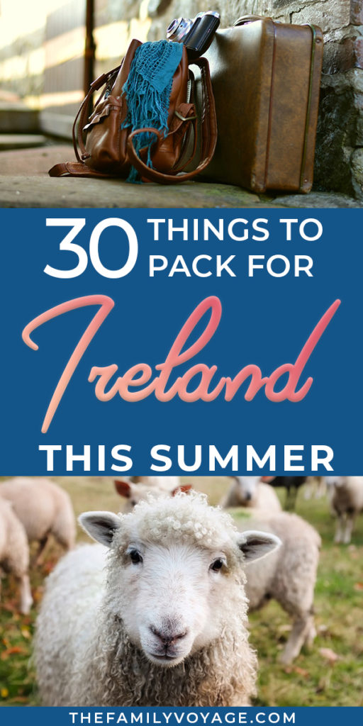 Traveling to Ireland this summer? Check our our ultimate Ireland packing list for summer to lighten your load whether your visiting Dublin, Kerry or other beautiful areas. Our travel capsule wardrobe for Ireland has you covered for city exploring and romping around outdoors! What to pack for Ireland in June | Ireland travel capsule wardrobe for summer trip to Europe #Ireland #travel #packinglist #capsulewardrobe