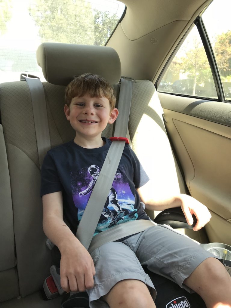 The Chicco GoFit (or GoFit Plus) is the best backless booster seat for a comfortable ride
