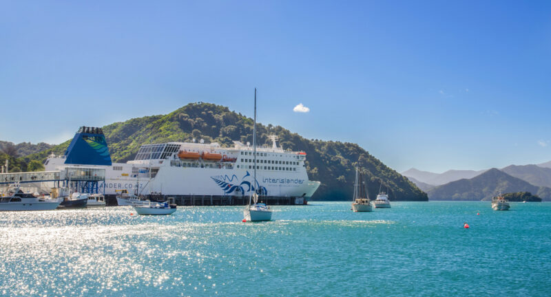 Interislander car ferry New Zealand at the dock