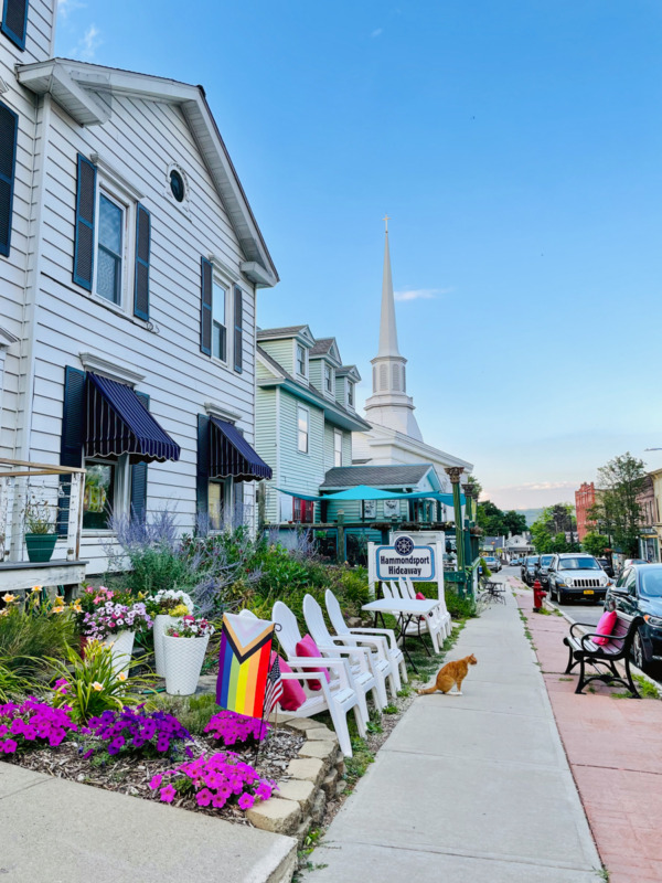 charming street in village of Hammondsport NY - things to do in Finger Lakes with kids