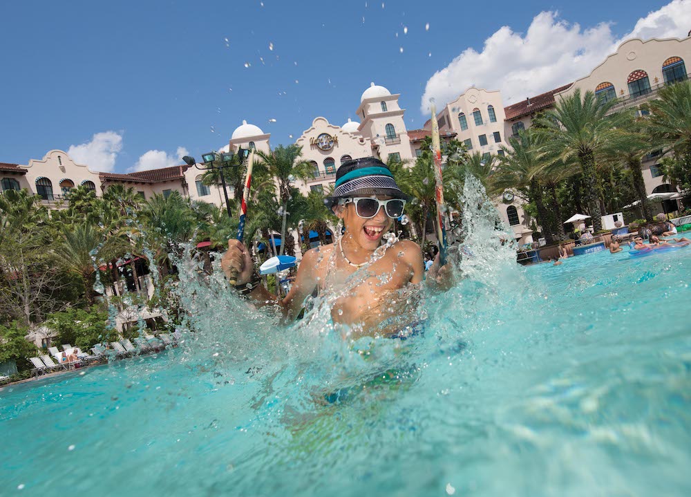 Pool at Hard Rock Hotel Orlando with tweens