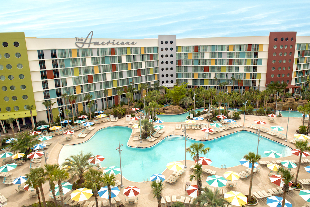 Cabana Bay Beach Resort pool at Universal Studios Orlando