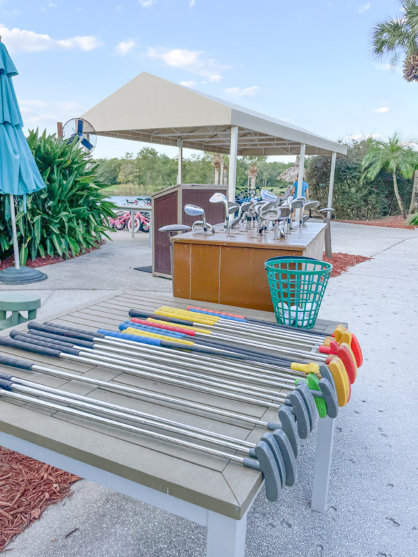 Miniature golf clubs at Hyatt Regency Grand Cypress in Orlando Florida